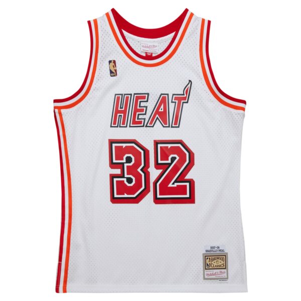 Shaquille O'Neal Miami Heat Mitchell & Ness 2007/08 Hardwood Classics Swingman Jersey - White - Image 3