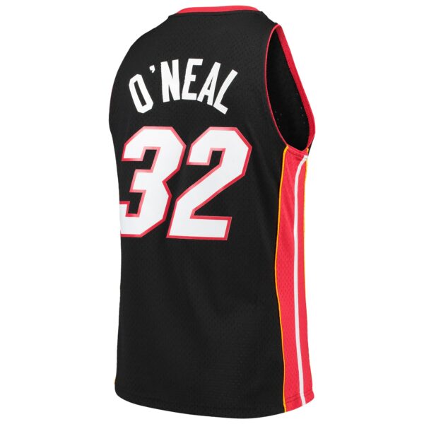 Shaquille O'Neal Miami Heat Mitchell & Ness Hardwood Classics Swingman Jersey - Black - Image 4