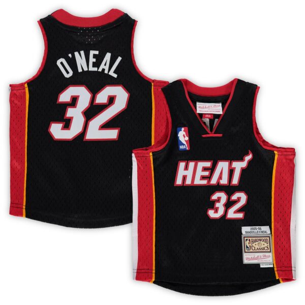 Shaquille O'Neal Miami Heat Mitchell & Ness Infant 2005/06 Hardwood Classics Retired Player Jersey - Black - Image 2