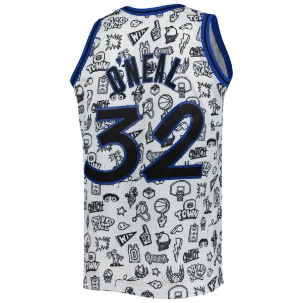 Shaquille O'Neal Orlando Magic Mitchell & Ness 1994/95 Hardwood Classics Doodle Swingman Jersey - White - Image 4