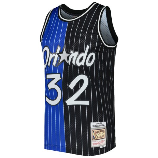 Shaquille O'Neal Orlando Magic Mitchell & Ness Hardwood Classics 1994/95 Split Swingman Jersey - Blue/Black - Image 3