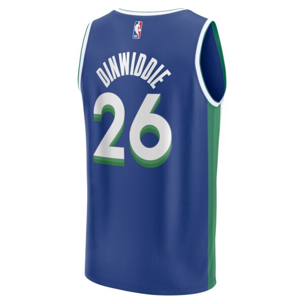 Spencer Dinwiddie Dallas Mavericks Fanatics Fastbreak Jersey - City Edition - Blue - Image 3