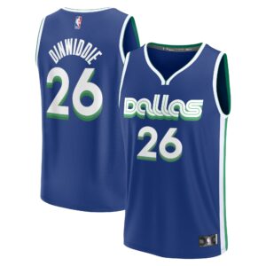 Spencer Dinwiddie Dallas Mavericks Fanatics Fastbreak Jersey - City Edition - Blue