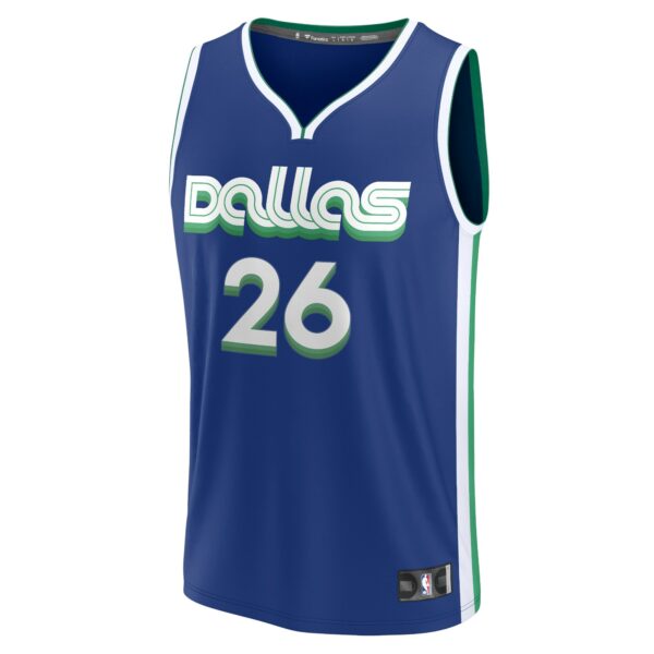 Spencer Dinwiddie Dallas Mavericks Fanatics Fastbreak Jersey - City Edition - Blue - Image 2