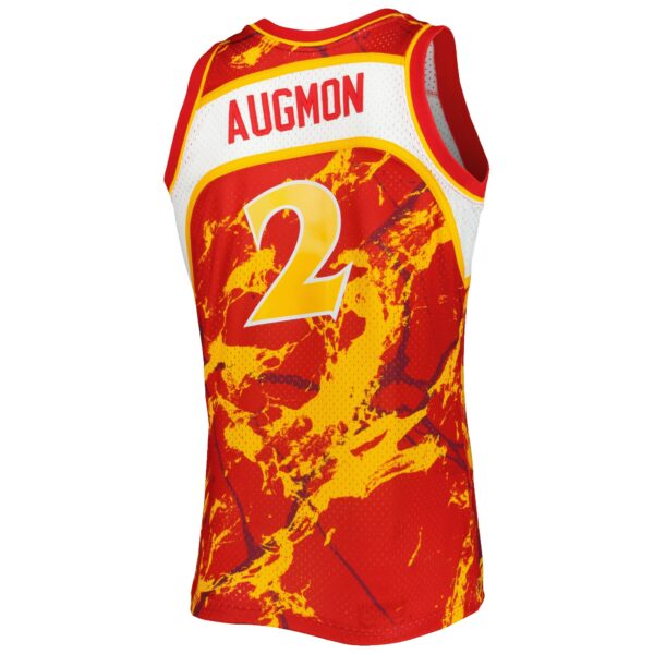 Stacey Augmon Atlanta Hawks Mitchell & Ness 1991/92 Hardwood Classics Marble Swingman Jersey - Red - Image 4