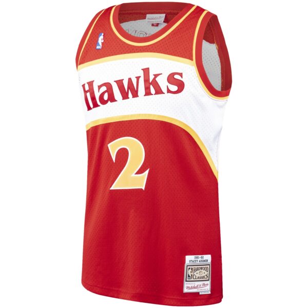Stacey Augmon Atlanta Hawks Mitchell & Ness 1991/92 Hardwood Classics Swingman Jersey - Red - Image 3