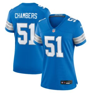 Steele Chambers Detroit Lions Nike Women's Game Jersey -  Blue