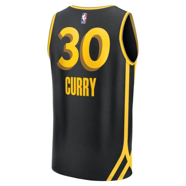 Stephen Curry Golden State Warriors Fanatics Fast Break Jersey - Black - City Edition - Image 4