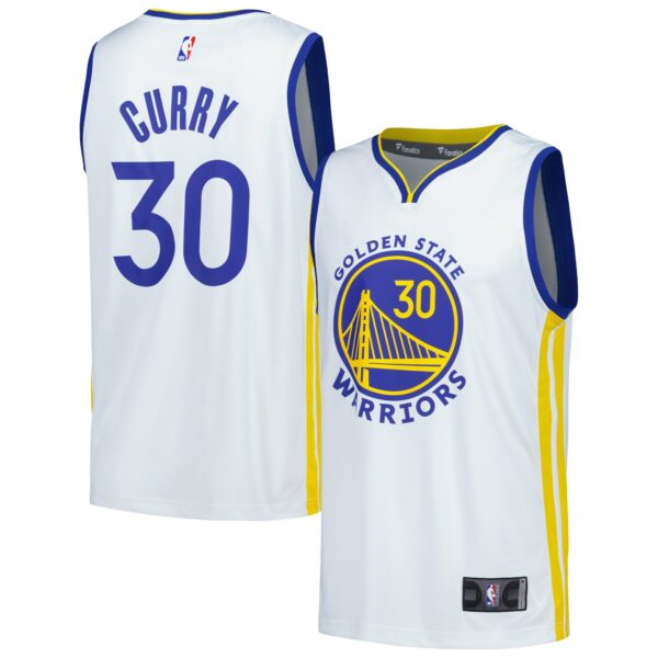 Stephen Curry Golden State Warriors Fanatics Fast Break Replica Player Jersey - Association Edition - White - Image 2