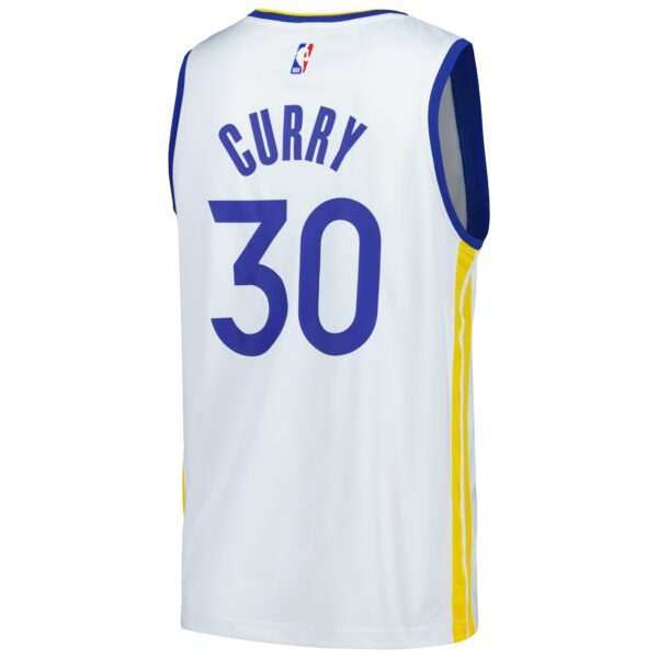 Stephen Curry Golden State Warriors Fanatics Fast Break Replica Player Jersey - Association Edition - White - Image 4