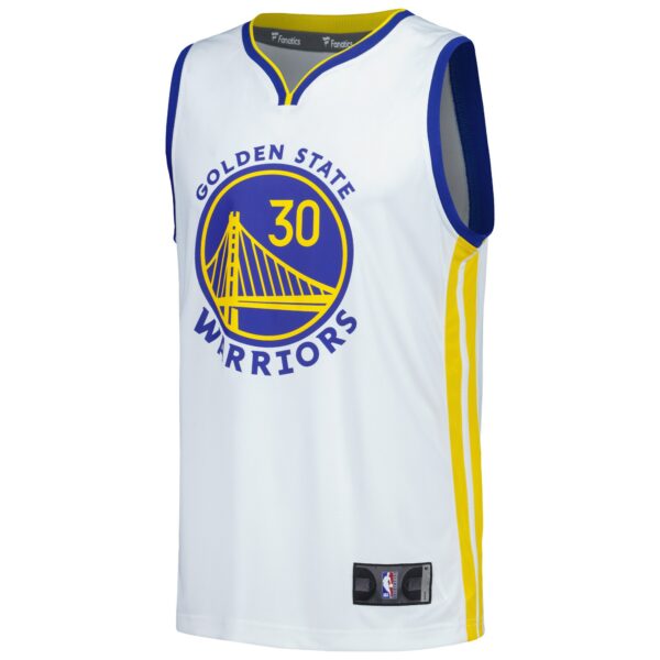 Stephen Curry Golden State Warriors Fanatics Fast Break Replica Player Jersey - Association Edition - White - Image 3