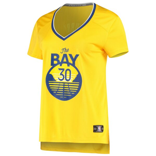 Stephen Curry Golden State Warriors Fanatics Women's Fast Break Replica Player Jersey - Gold - Image 3
