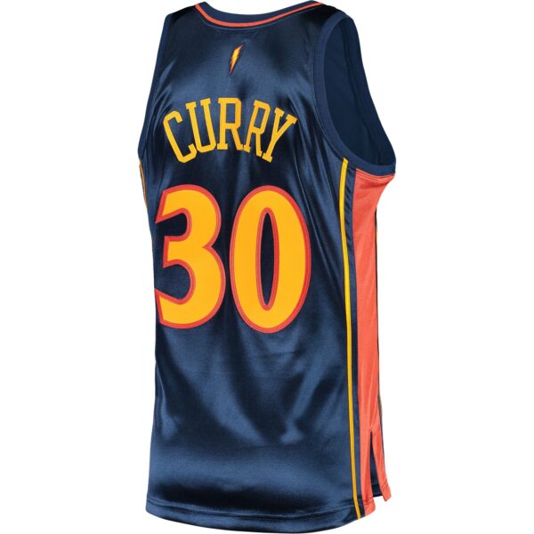Stephen Curry Golden State Warriors Mitchell & Ness 2009/10 Hardwood Classics Authentic Jersey - Navy - Image 4