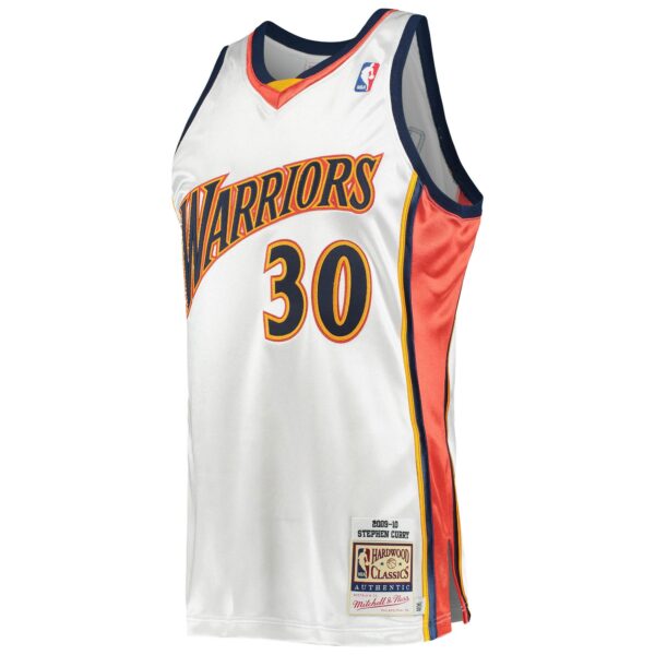 Stephen Curry Golden State Warriors Mitchell & Ness 2009/10 Hardwood Classics Authentic Jersey - White - Image 3