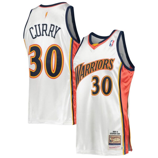 Stephen Curry Golden State Warriors Mitchell & Ness 2009/10 Hardwood Classics Authentic Jersey - White - Image 2