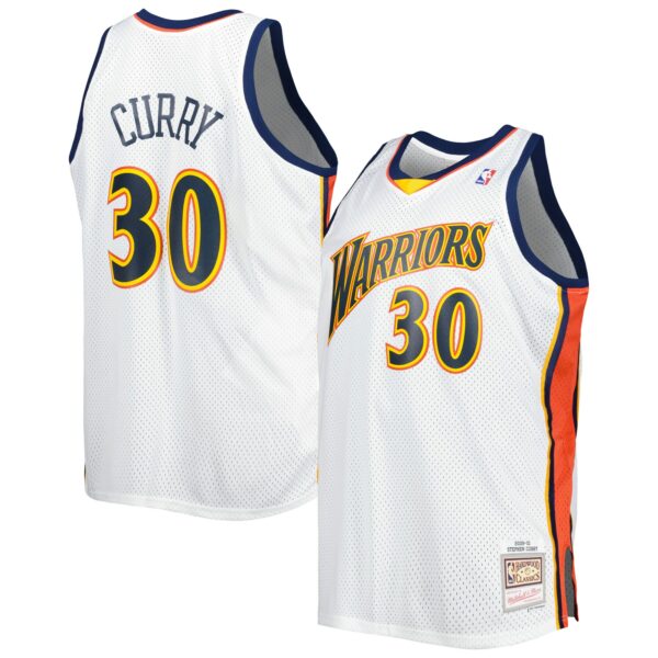 Stephen Curry Golden State Warriors Mitchell & Ness Big & Tall Hardwood Classics 2008/09 Swingman Jersey - White - Image 2