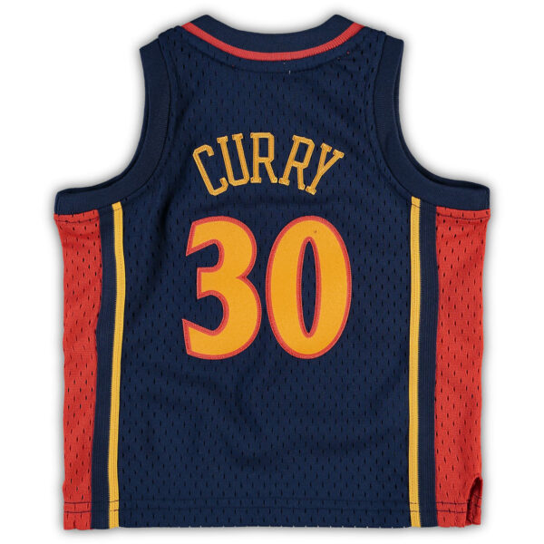 Stephen Curry Golden State Warriors Mitchell & Ness Infant Historic Logo Jersey - Navy - Image 4