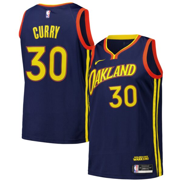 Stephen Curry Golden State Warriors Nike Swingman Player Jersey - City Edition - Royal - Image 2