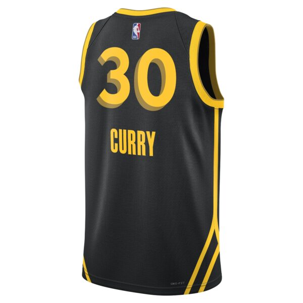 Stephen Curry Golden State Warriors Nike Unisex 2023/24 Swingman Jersey - Black - City Edition - Image 4