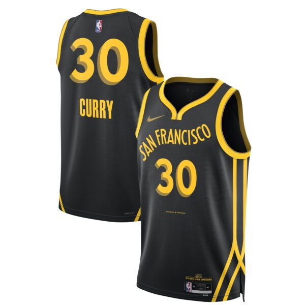 Stephen Curry Golden State Warriors Nike Unisex 2023/24 Swingman Jersey - Black - City Edition - Image 2