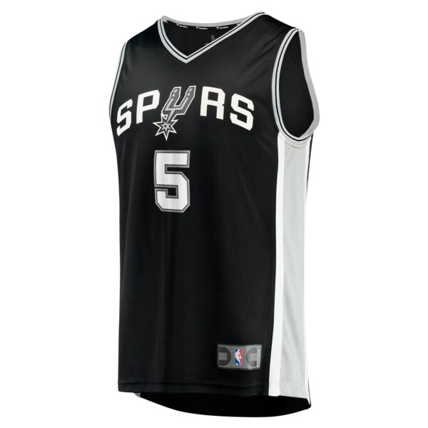 Stephon Castle San Antonio Spurs Fanatics 2024 NBA Draft Fast Break Player Jersey - Icon Edition - Black - Image 3