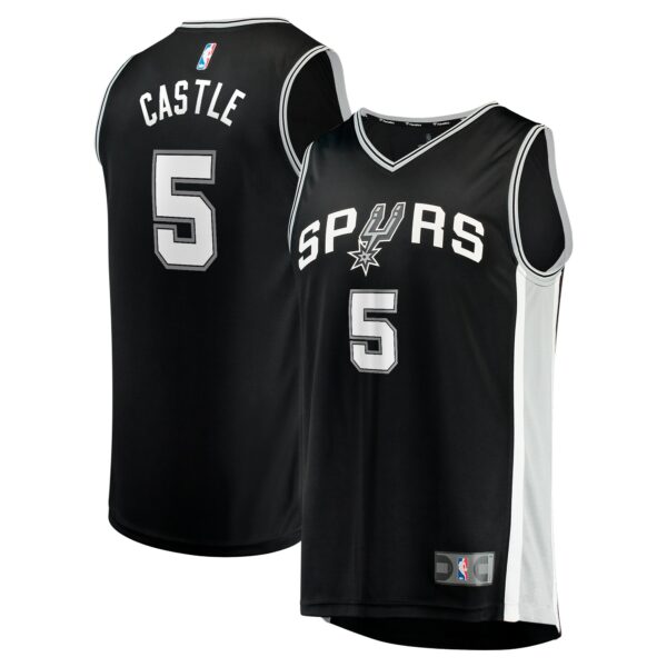 Stephon Castle San Antonio Spurs Fanatics 2024 NBA Draft Fast Break Player Jersey - Icon Edition - Black - Image 2