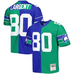 Steve Largent Seattle Seahawks Mitchell & Ness 1985 Split Legacy Replica Jersey - Royal-Green