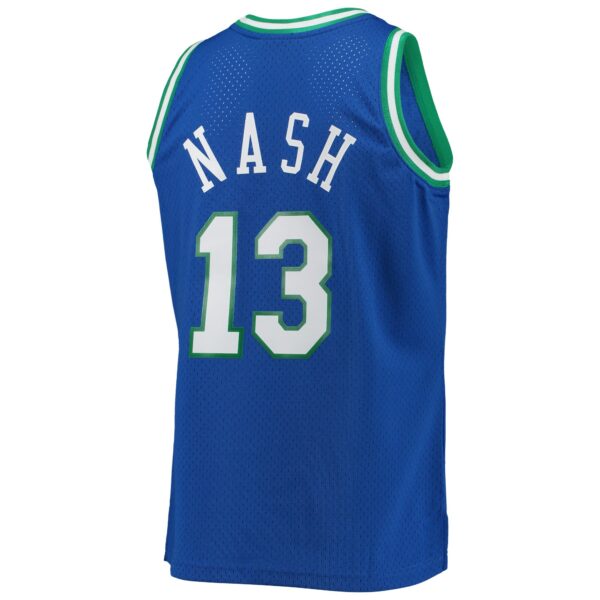 Steve Nash Dallas Mavericks Mitchell & Ness 1998/99 Hardwood Classics Swingman Jersey - Blue - Image 4
