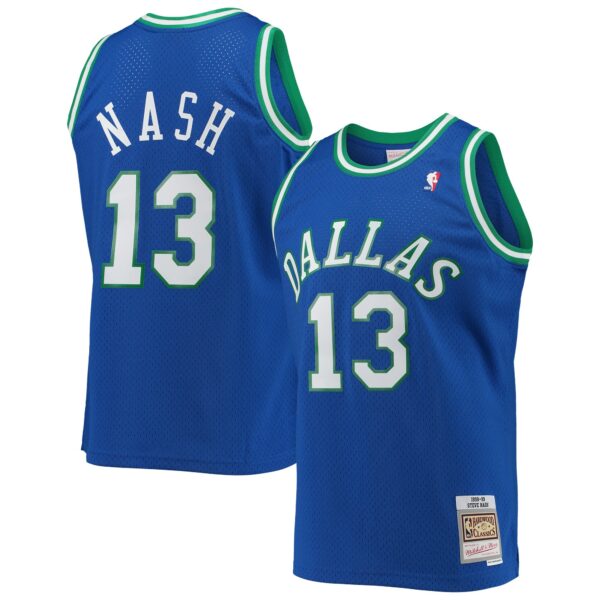 Steve Nash Dallas Mavericks Mitchell & Ness 1998/99 Hardwood Classics Swingman Jersey - Blue - Image 2