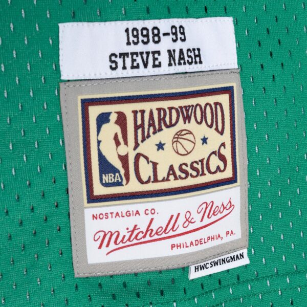 Steve Nash Dallas Mavericks Mitchell & Ness Hardwood Classics 1998/99 Split Swingman Jersey - Blue/Green - Image 5