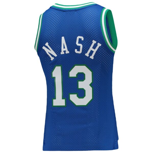Steve Nash Dallas Mavericks Mitchell & Ness Women's 1998/99 Hardwood Classics Swingman Jersey - Blue - Image 4