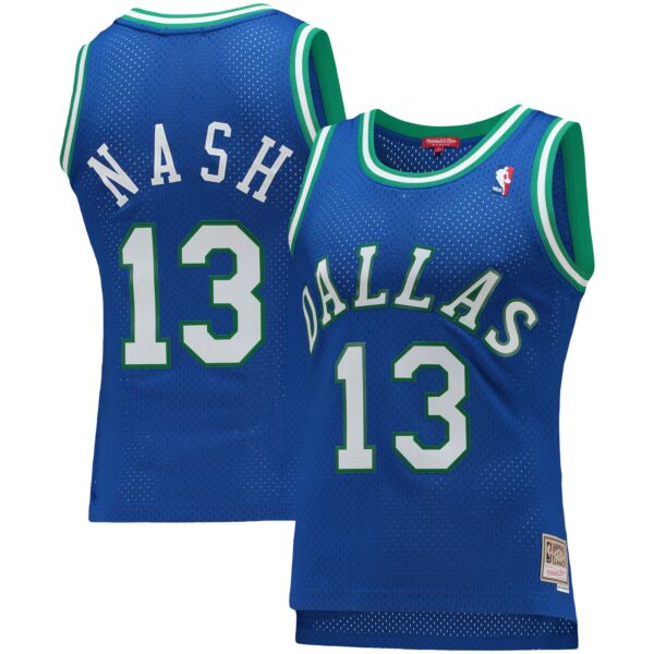 Steve Nash Dallas Mavericks Mitchell & Ness Women's 1998/99 Hardwood Classics Swingman Jersey - Blue - Image 2