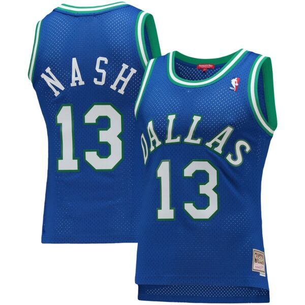 Steve Nash Dallas Mavericks Mitchell & Ness Women's 1998/99 Hardwood Classics Swingman Jersey - Blue - Image 2