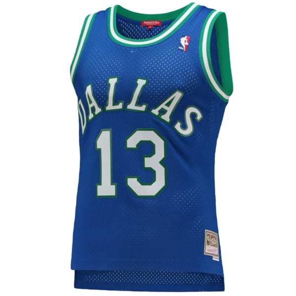 Steve Nash Dallas Mavericks Mitchell & Ness Women's 1998/99 Hardwood Classics Swingman Jersey - Blue - Image 3