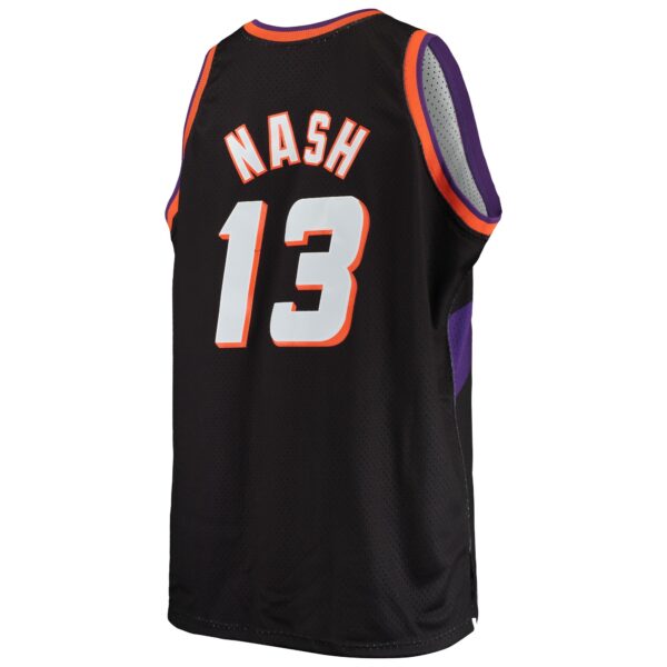 Steve Nash Phoenix Suns Mitchell & Ness 1996/97 Big & Tall Hardwood Classics Swingman Jersey - Black - Image 4