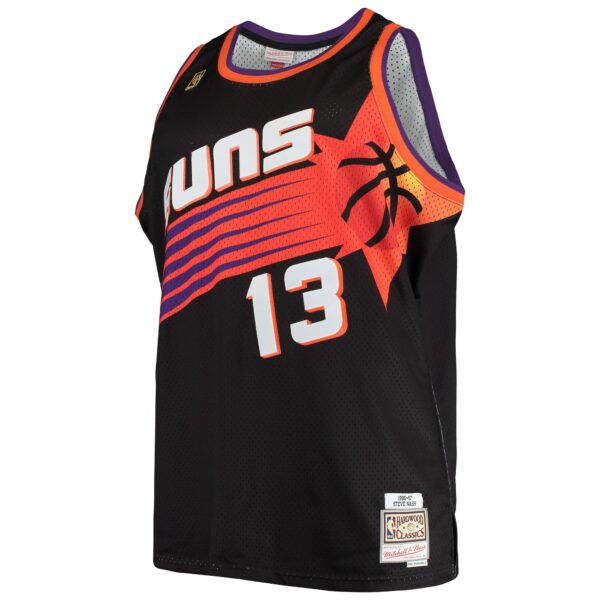 Steve Nash Phoenix Suns Mitchell & Ness 1996/97 Big & Tall Hardwood Classics Swingman Jersey - Black - Image 3