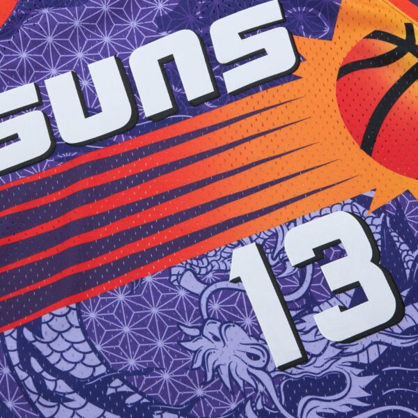 Steve Nash Phoenix Suns Mitchell & Ness 1996/97 Hardwood Classics Asian Heritage 6.0 Swingman Throwback Player Jersey - Purple - Image 6