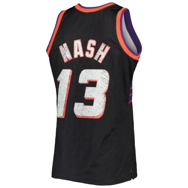 Steve Nash Phoenix Suns Mitchell & Ness 1996/97 Hardwood Classics NBA 75th Anniversary Diamond Swingman Jersey - Black - Image 4