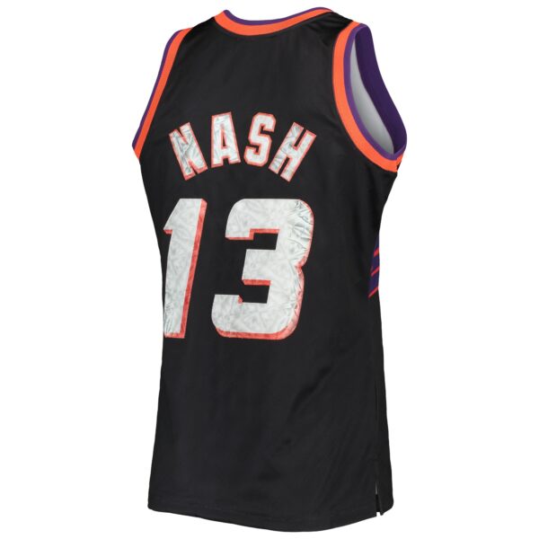 Steve Nash Phoenix Suns Mitchell & Ness 1996/97 Hardwood Classics NBA 75th Anniversary Diamond Swingman Jersey - Black - Image 4