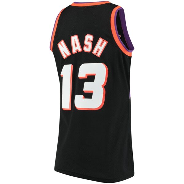 Steve Nash Phoenix Suns Mitchell & Ness 1996/97 Hardwood Classics Swingman Jersey - Black - Image 4
