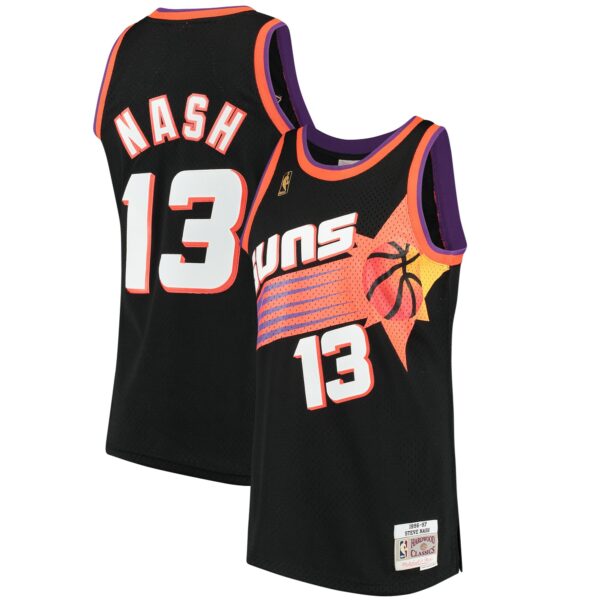 Steve Nash Phoenix Suns Mitchell & Ness 1996/97 Hardwood Classics Swingman Jersey - Black - Image 2