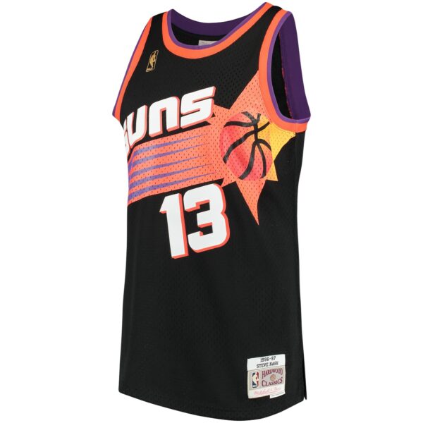 Steve Nash Phoenix Suns Mitchell & Ness 1996/97 Hardwood Classics Swingman Jersey - Black - Image 3
