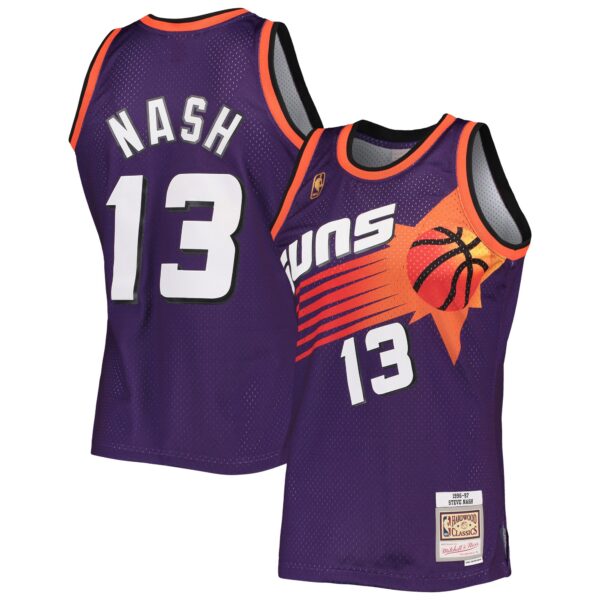 Steve Nash Phoenix Suns Mitchell & Ness 1996/97 Hardwood Classics Swingman Jersey - Purple - Image 2