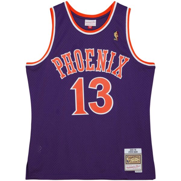 Steve Nash Phoenix Suns Mitchell & Ness 2001/02 Hardwood Classics Swingman Jersey - Purple - Image 3