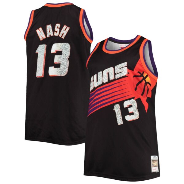 Steve Nash Phoenix Suns Mitchell & Ness Big & Tall 1996/97 NBA 75th Anniversary Diamond Swingman Jersey - Black - Image 2