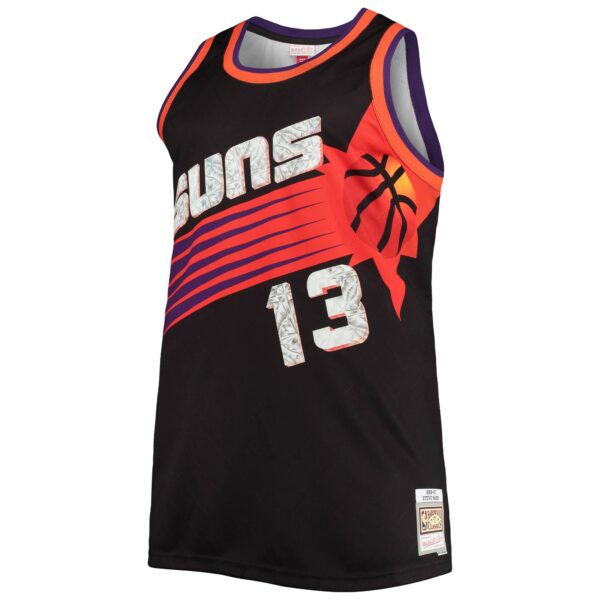 Steve Nash Phoenix Suns Mitchell & Ness Big & Tall 1996/97 NBA 75th Anniversary Diamond Swingman Jersey - Black - Image 3