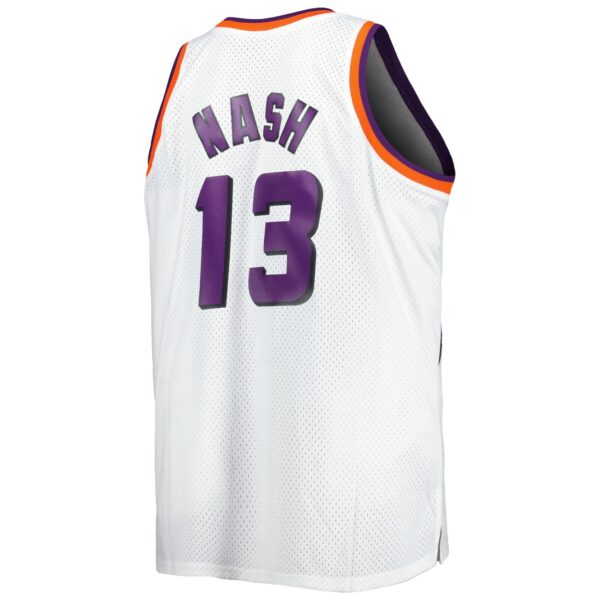 Steve Nash Phoenix Suns Mitchell & Ness Big & Tall Hardwood Classics 1996/97 Swingman Jersey - White - Image 4