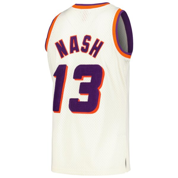 Steve Nash Phoenix Suns Mitchell & Ness Chainstitch Swingman Jersey - Cream - Image 4