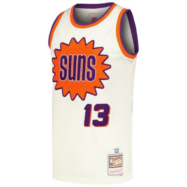 Steve Nash Phoenix Suns Mitchell & Ness Chainstitch Swingman Jersey - Cream - Image 3