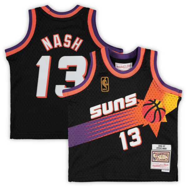 Steve Nash Phoenix Suns Mitchell & Ness Infant 1996/97 Hardwood Classics Retired Player Jersey - Black - Image 2